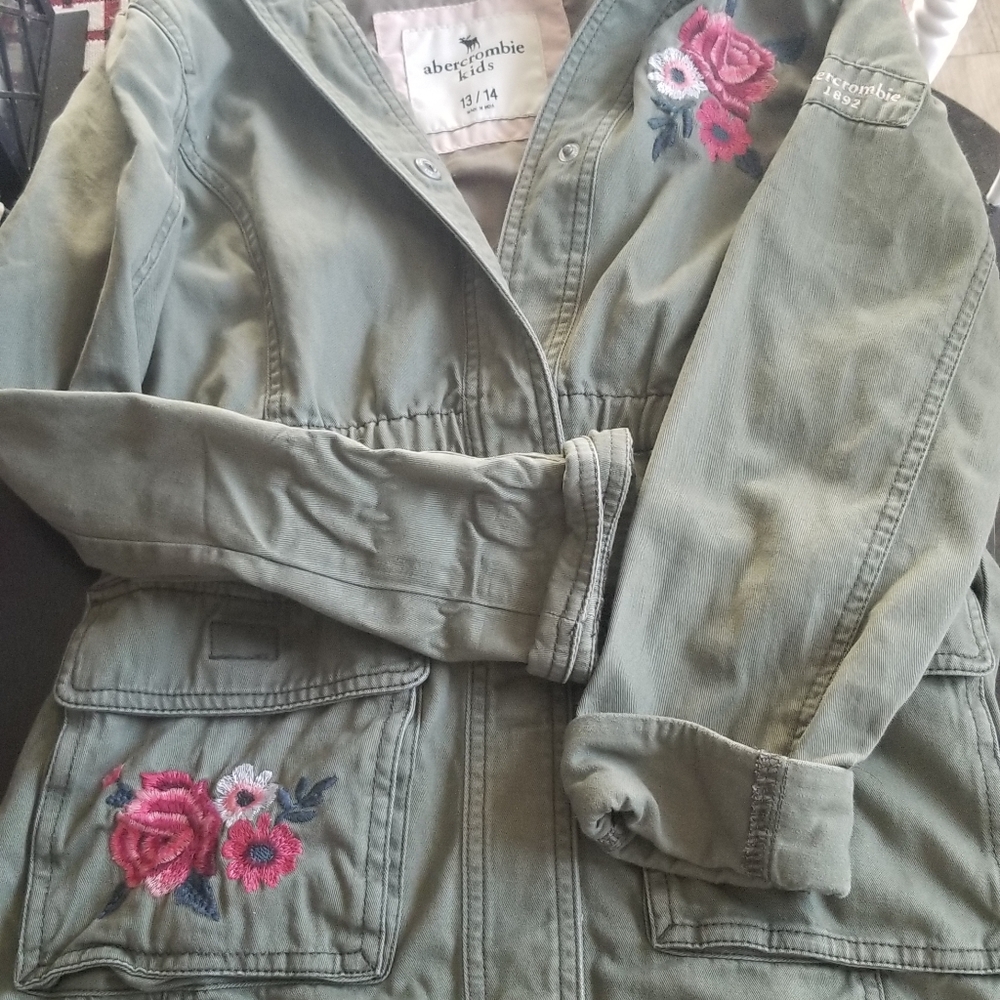 Girls Abercrombie Military Jacket